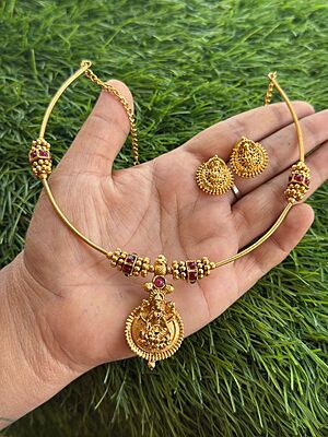 attractive lakshmi attigai design neckpiece attractive lakshmi attigai design neckpiece