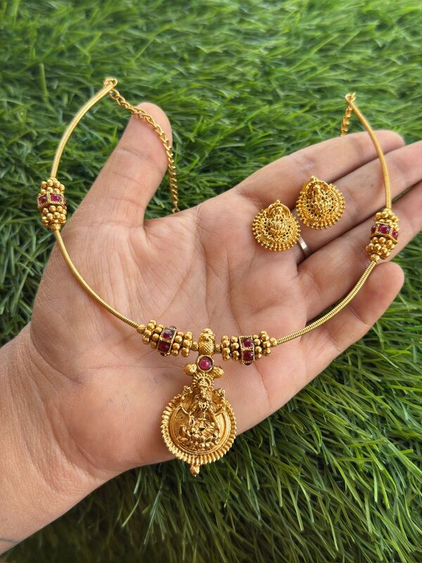 attractive lakshmi attigai design neckpiece attractive lakshmi attigai design neckpiece
