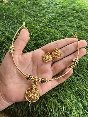 attractive lakshmi attigai design neckpiece attractive lakshmi attigai design neckpiece