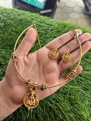 attractive lakshmi attigai design neckpiece attractive lakshmi attigai design neckpiece