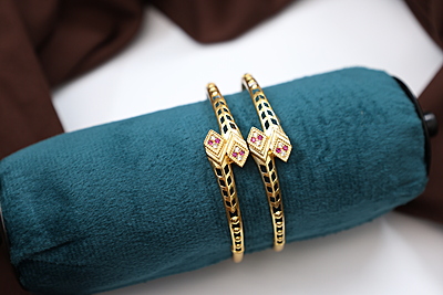 Brass Finished Antic  Bangles