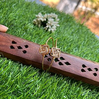 Square Shape Adjustable Kids Bangle