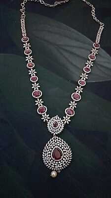 simple ruby AD stone neckpiese