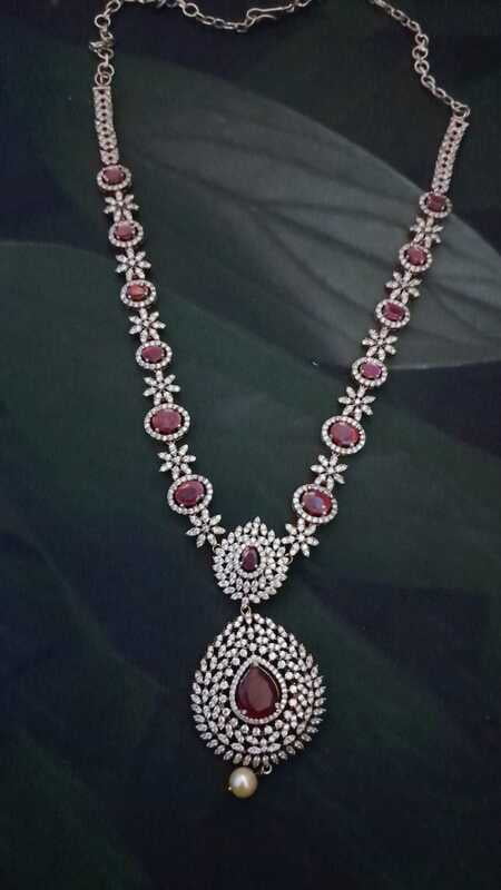 simple ruby AD stone neckpiese simple ruby AD stone neckpiese