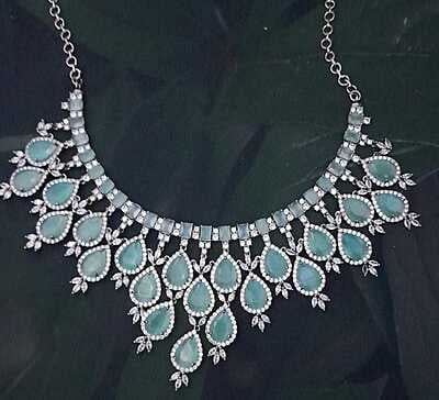 unique green stone ad neckpiese