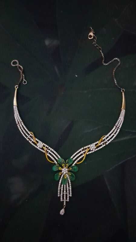 Green flower neck piece Green flower neck piece