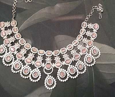 Pretty lite pink stone neck piece