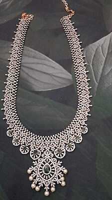 Long haram with green stone