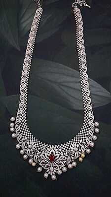 Long haram with white bead balls