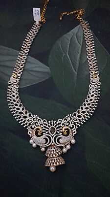 Peacock and jhumka style haram