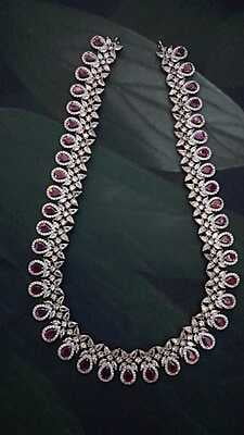 Rain drop haram with pink stone