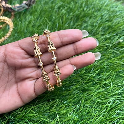 Antic gold finish Lakshmi Design Bangle