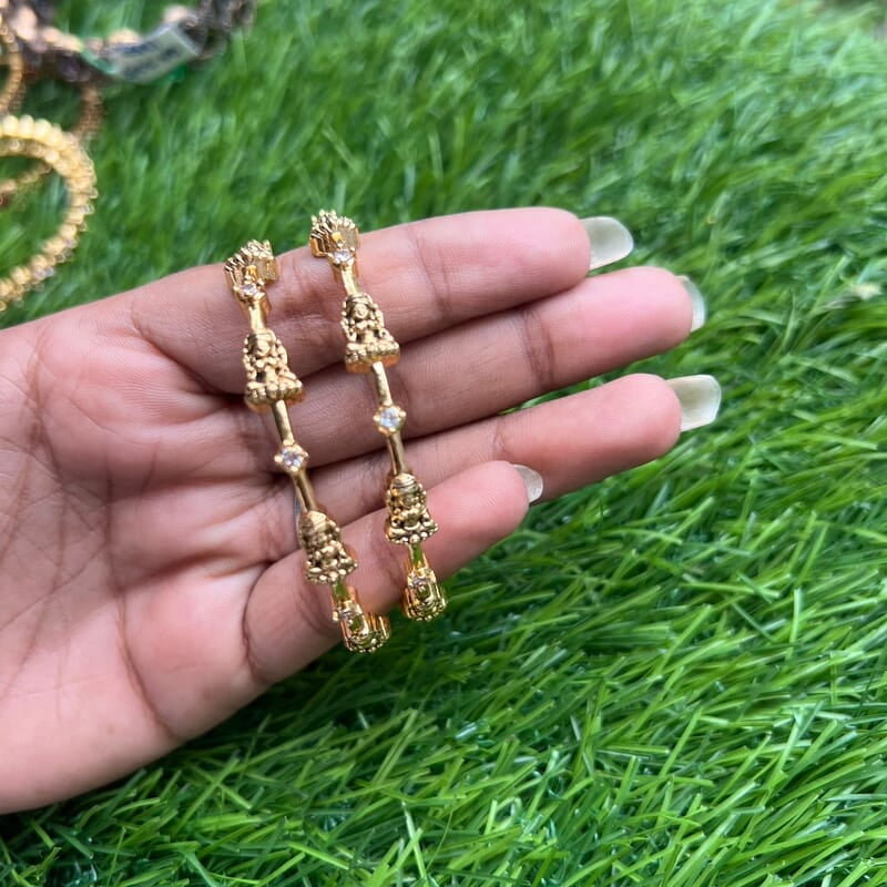 Antic gold finish Lakshmi Design Bangle Antic gold finish Lakshmi Design Bangle