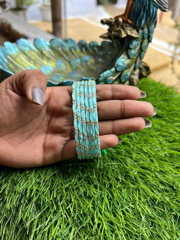 glass bangles wheat desighn sky blue glass bangles wheat desighn sky blue