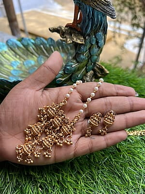 LAKSHMI DESIGHN WHITE BALL CHAIN