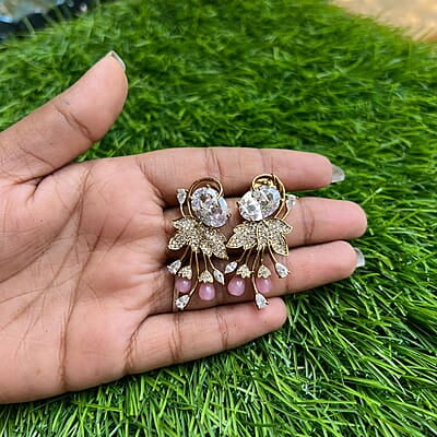 round shape stone stud