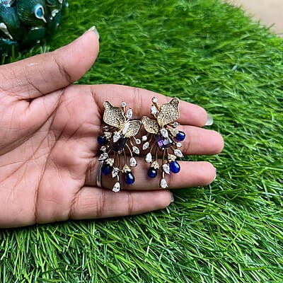 AD stone leaf desighn stud