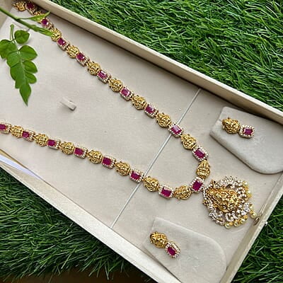 antic rectangle shape with lakshmi design