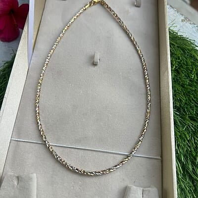 Radiant Dual Tone fancy Chain - Triple layer
