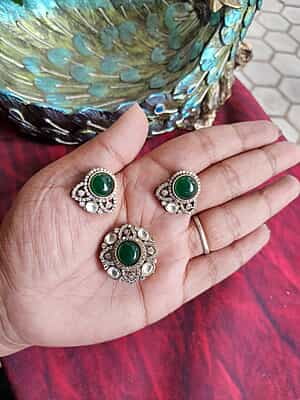 Flower design victorian pendant&stud Flower design victorian pendant&stud