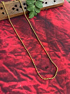 ball shape gold finish chain