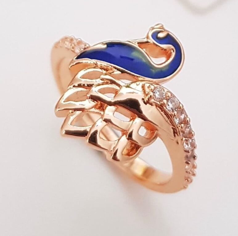 Peacock design rose gold ring Peacock design rose gold ring