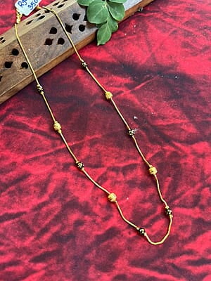 Golden chain with ball design