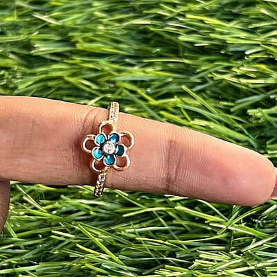 Table  flower design rose gold ring