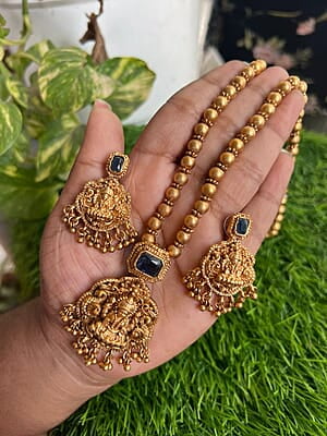 Lakshmi design kemp stone ball chain