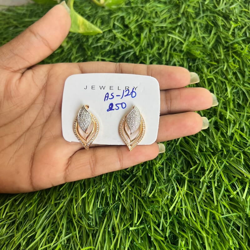 Leaf Shape stone Stud Leaf Shape stone Stud