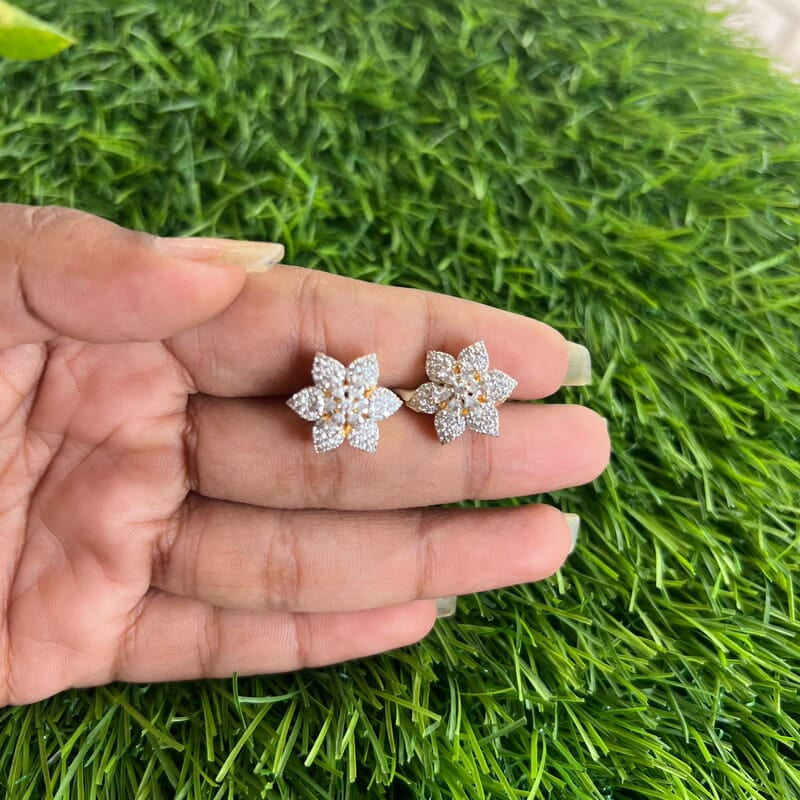 White stone earings