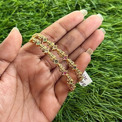 Llakshmi design with unique stone bangle