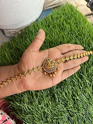 Gold finish Lakshmi design chain hipbelt for adults
