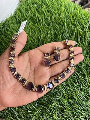 Fashionable diamond replica victorian stone neckpiece Fashionable diamond replica victorian stone neckpiece