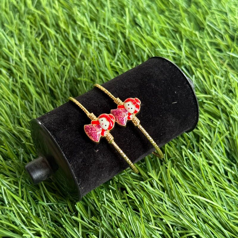 GIRL DOLL  DESIGN ADJUSTABLE KIDS BANGLE