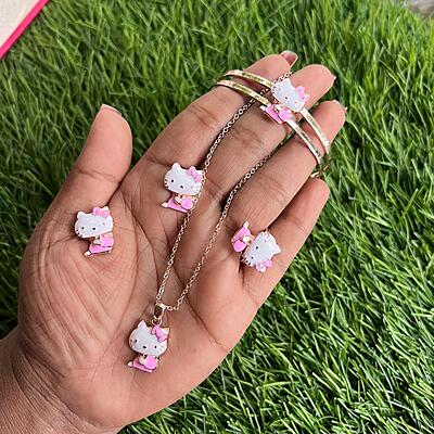bigg Cat Face Chain with Kids Set