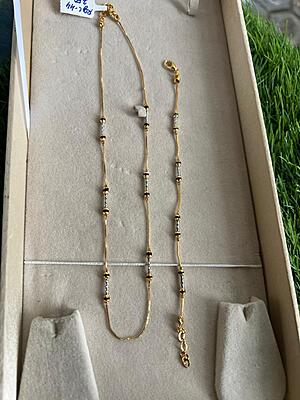 Trendy gold chain with bracelet Trendy gold chain with bracelet