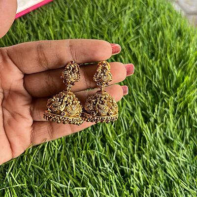 Unique peacock design with rubi & ad stone jumuka
