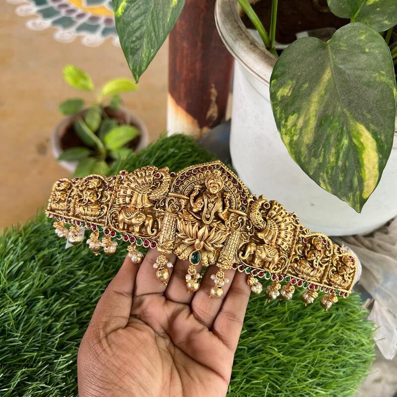 Unique lakshmi design with stones kids hipbelt Unique lakshmi design with stones kids hipbelt
