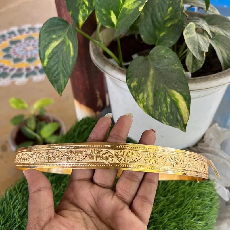 Trendy flora root printed design copper finish hipbelt Trendy flora root printed design copper finish hipbelt