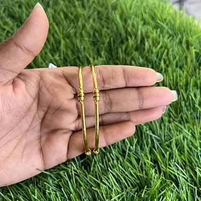Double colour  gold finish bangle