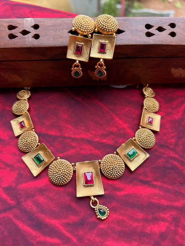 CZ Stone Floral design Neckpiece CZ Stone Floral design Neckpiece