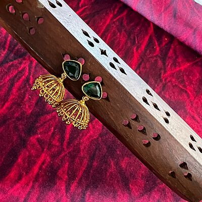 Bottle Green Jhumka