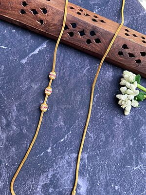 Multistone Balls Mugappu Chain