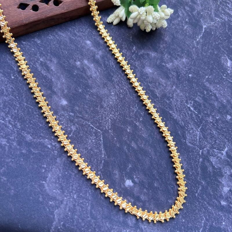 Brass Caterpillar Gold Plated Chain 24 Inch Brass Caterpillar Gold Plated Chain 24 Inch