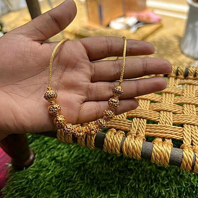 Exotic Designer Golden Ball Chain