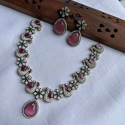 Peacock  Victorian Neckpiece