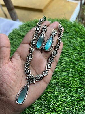 Oxidised Silver Tone Neckpiece