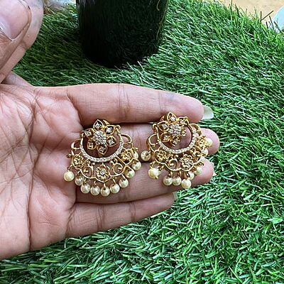 Gold Metal Chandballi Earing