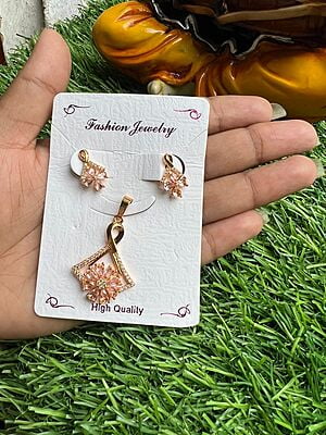 Rose Gold Finish Floral Pendant